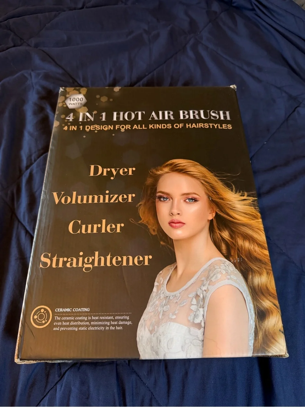 4-in-1 Hot Air Brush Hair Styler - Gold